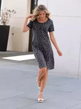 Платье-рубашка Inspirations "Платье из джерси" Inspirationen, синий