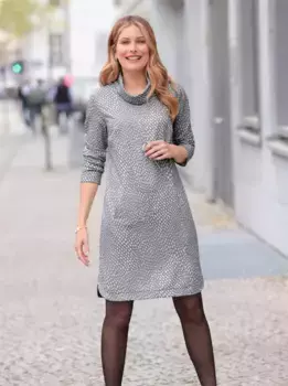 Платье-рубашка Inspirations "Sweatdress" Inspirationen, цвет Steingrau-Ecru-Bedruckt