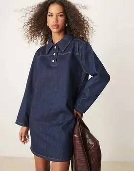Платье-рубашка из денима в стирке ASOS DESIGN