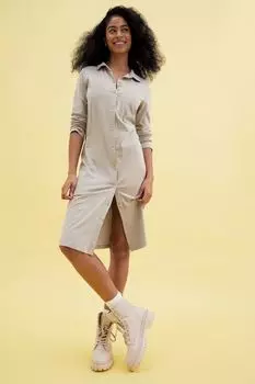 Платье-рубашка из джерси H&amp;M, светло-бежевый