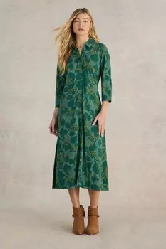 Платье рубашка из джерси Rua White Stuff, зеленый