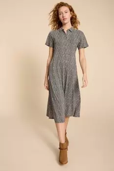 Платье-Рубашка из джерси White Stuff, черный