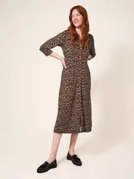 Платье-рубашка из джерси White Stuff Rua, черный/мульти