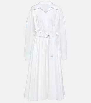 Платье-рубашка из хлопка NORMA KAMALI, белый