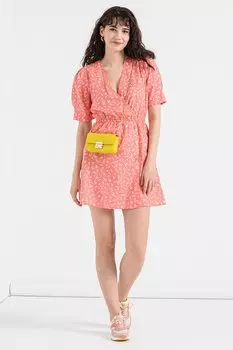 Платье-Рубашка из хлопка с цветочным принтом United Colors Of Benetton, белый