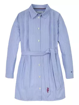 Платье-рубашка из хлопка Tommy Hilfiger Junior, синий