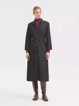 Платье-рубашка из хлопкового денима Nice Things, черный