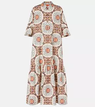 Платье-рубашка из хлопкового поплина Artemis с принтом La DoubleJ, Ballata