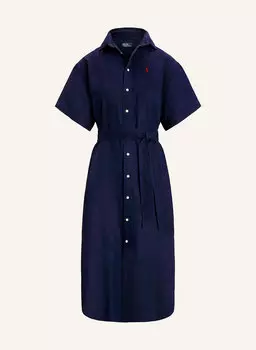 Платье-Рубашка из льна Polo Ralph Lauren, синий