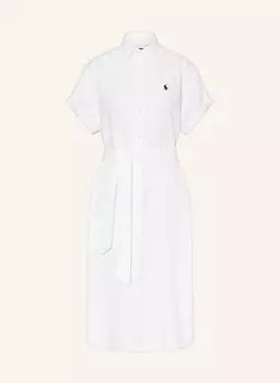 Платье-Рубашка из льна Polo Ralph Lauren, белый
