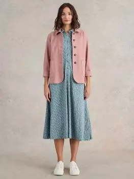 Платье-рубашка из органического хлопка rua White Stuff, цвет Teal/Multi