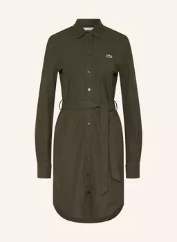 Платье-Рубашка из пике Lacoste, зеленый