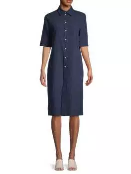 Платье-рубашка Jil Sander с пуговицами спереди martel, navy