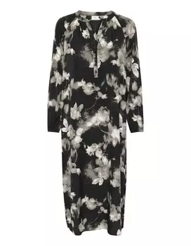 Платье-рубашка Kaffe Berlinda, цвет Anthracite/Silver grey/Stone