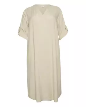 Платье-рубашка KAFFE CURVE Dori, бежевый