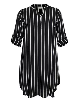 Платье-рубашка KAFFE CURVE Milana, черный