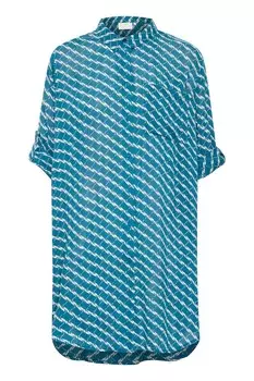 Платье рубашка Kaffe Shirt Dress Marita, небесно-синий