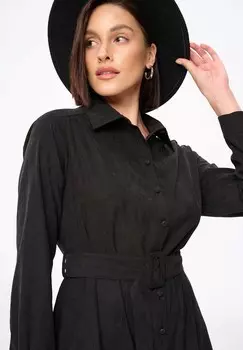 Платье-рубашка KAMILA blue shadow, черный