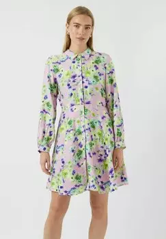 Платье-рубашка KAYA NOOS YAS, сиреневый