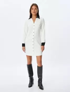 Платье рубашка Koton Shirt Dress, белый