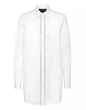 Платье-рубашка Кристалл PHILIPP PLEIN, белый