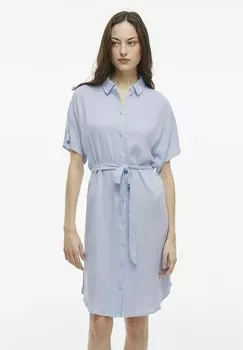 Платье-рубашка KURZARM VILA, синий