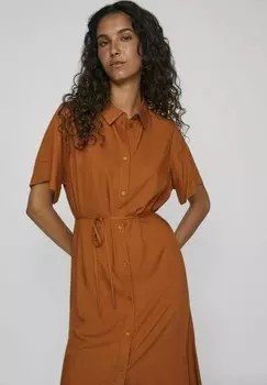 Платье-рубашка KURZRMELIGES VILA, песочный