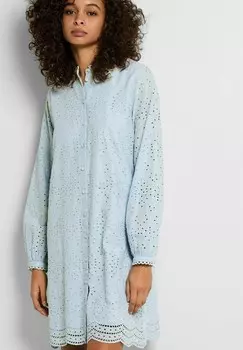 Платье-рубашка LANGRMELIGES Selected, цвет Cashmere Blue