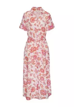 Платье-рубашка LASCANA, розовый