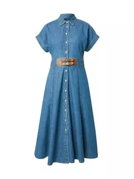Платье-рубашка Lauren Ralph Lauren, синий деним