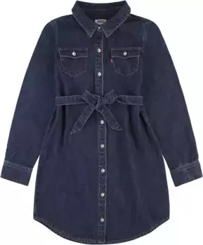 Платье-рубашка Levi's Kids с завязкой на талии для ДЕВОЧЕК, цвет Daisychain