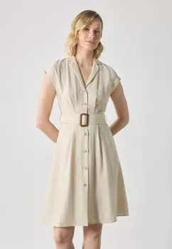 Платье-рубашка LINEN MIX DRESS Anna Field by Zalando, кремовый