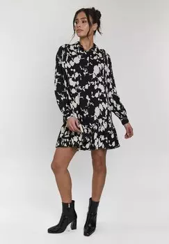 Платье-рубашка LONG SLEEVE MINI South Beach, черный