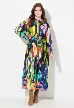 Платье-рубашка LONG SLEEVE Ulla Popken, черный