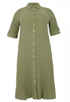 Платье-рубашка LONG SLEEVES Yoek, оливковый