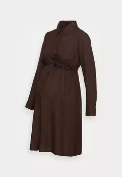 Платье-рубашка MAMALICIOUS, коричневый