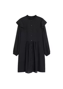 Платье-рубашка Mango BOBO, черный