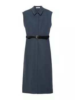 Платье-рубашка MANGO Cami, цвет Basalt grey