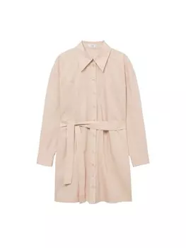 Платье-рубашка MANGO Mexi, бежевый
