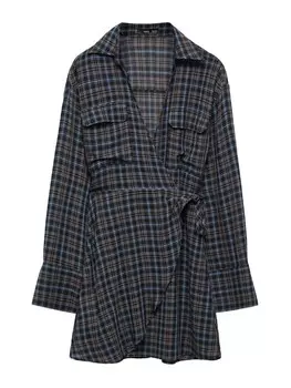 Платье рубашка MANGO Shirt Dress Maria, цвет night blue/light blue