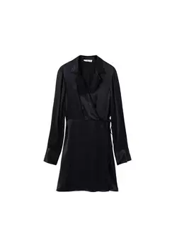 Платье рубашка MANGO Shirt Dress Sabrina, черный