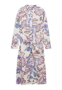 Платье-рубашка Mango, слоновая кость