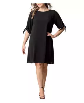 Платье-рубашка Manhattan с завязывающимися рукавами больших размеров Kiyonna, зеленый