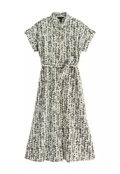 Платье-рубашка Mark Making Belted Midi New Look, зеленый