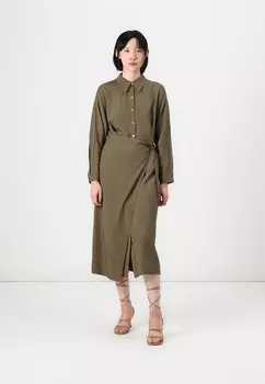 Платье-рубашка MARO PARFOIS, хаки