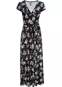 Платье-рубашка макси Rainbow, черный