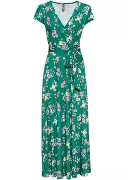 Платье-рубашка макси Rainbow, зеленый