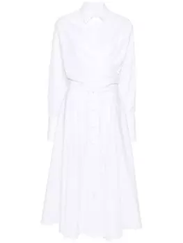 Платье-рубашка макси в полоску Viktor & Rolf, белый