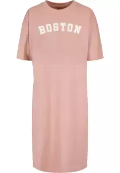 Платье-рубашка Merchcode " Merchcode Damen Ladies Boston X Organic Oversized Slit Tee Dress" (1 шт.), цвет Duskrose