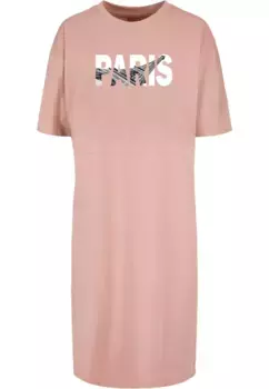 Платье-рубашка Merchcode " Merchcode Ladies Ladies Paris Eiffel Tower Oversized Платье с разрезом" (1 шт.), цвет Duskrose